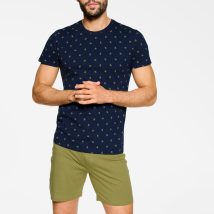 Piżama Męska Model Needle 39730-59X Navy/Green – Henderson
