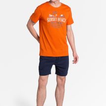 Piżama Męska Model Led 38867-22X Orange/Navy – Henderson