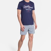 Piżama Męska Model Laze 38868-59X Navy/Grey – Henderson