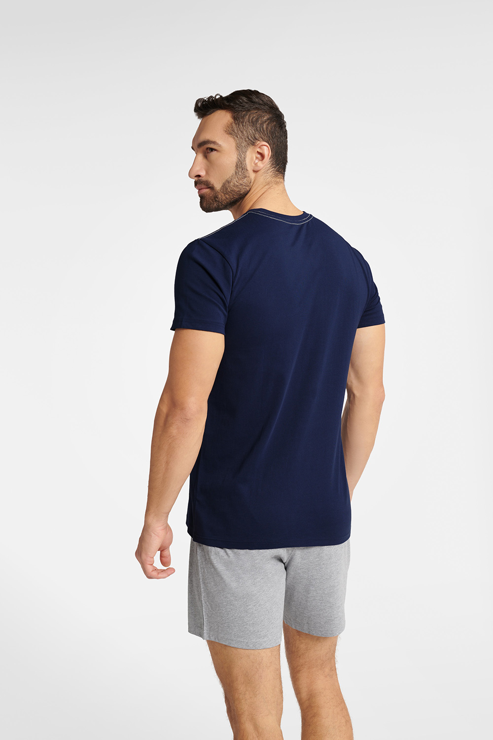 Piżama Męska Model Fact 40673-59X Navy Melange - Henderson - obrazek 3