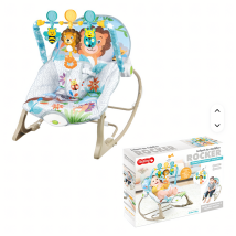Leżaczek Bujaczek Siedzisko dla Niemowląt Dziecka Wibracje Grzechotki 18 kg