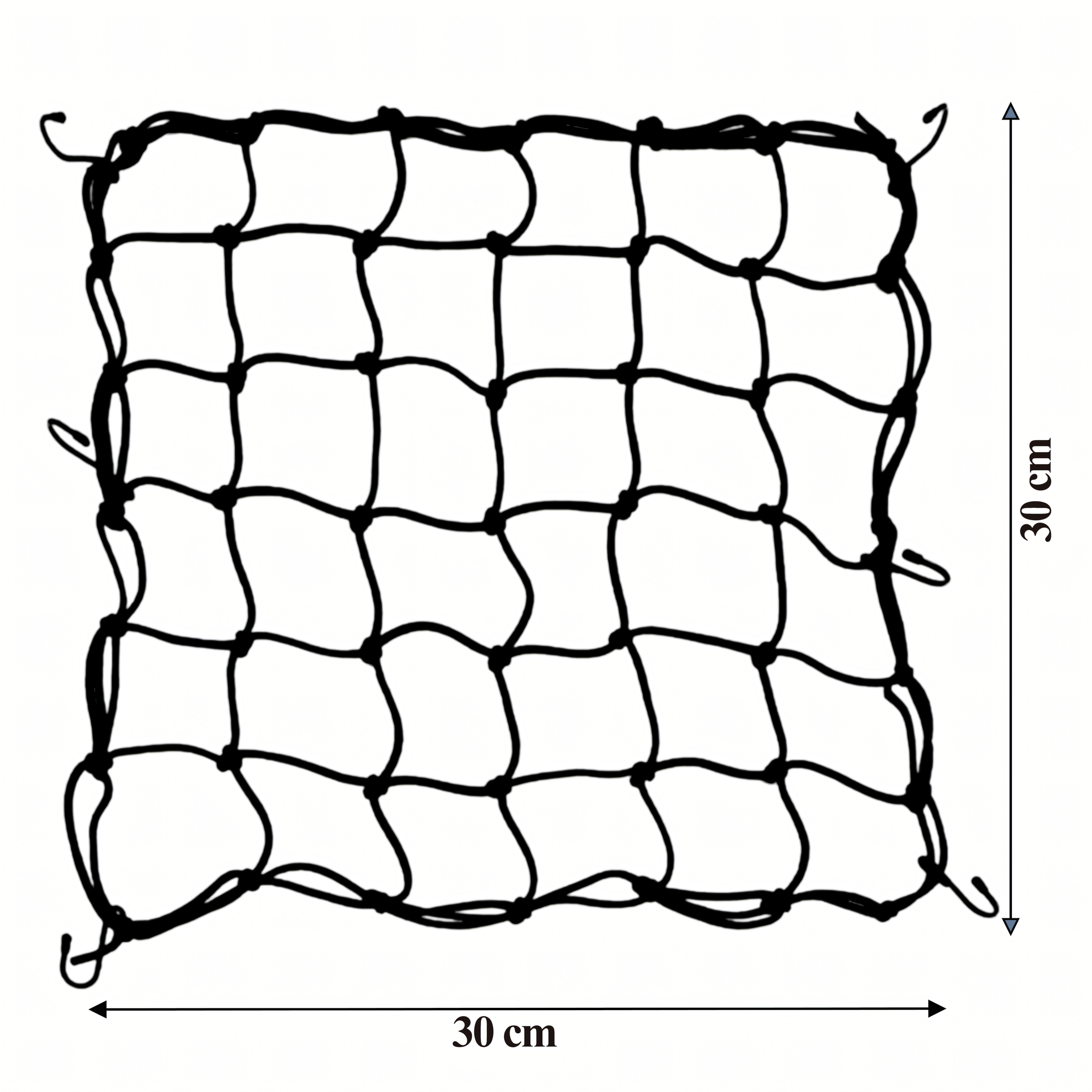 Siatka Guma Bagażowa na Kask Kufer Quad Motocyklowa Rowerowa Haki 30x30cm - obrazek 4