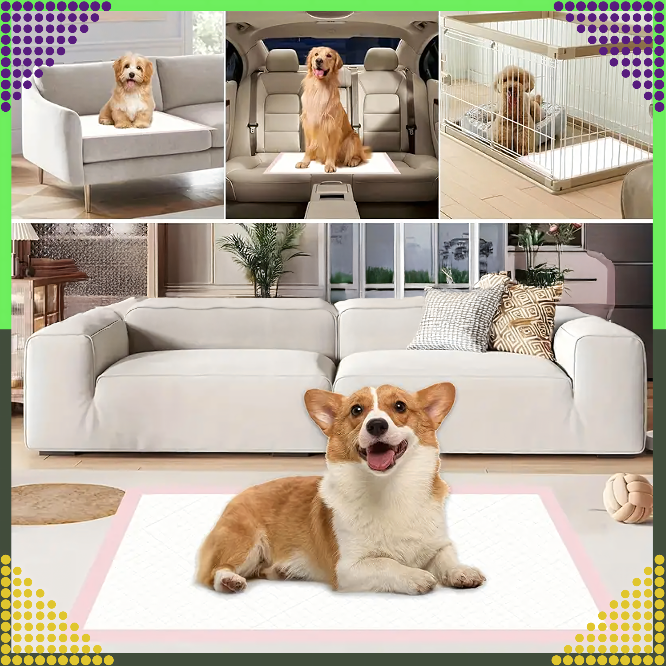 Podkłady Maty Higieniczne dla Psa Kota do Nauki Sikania 60x90cm Grube 50 szt - obrazek 8