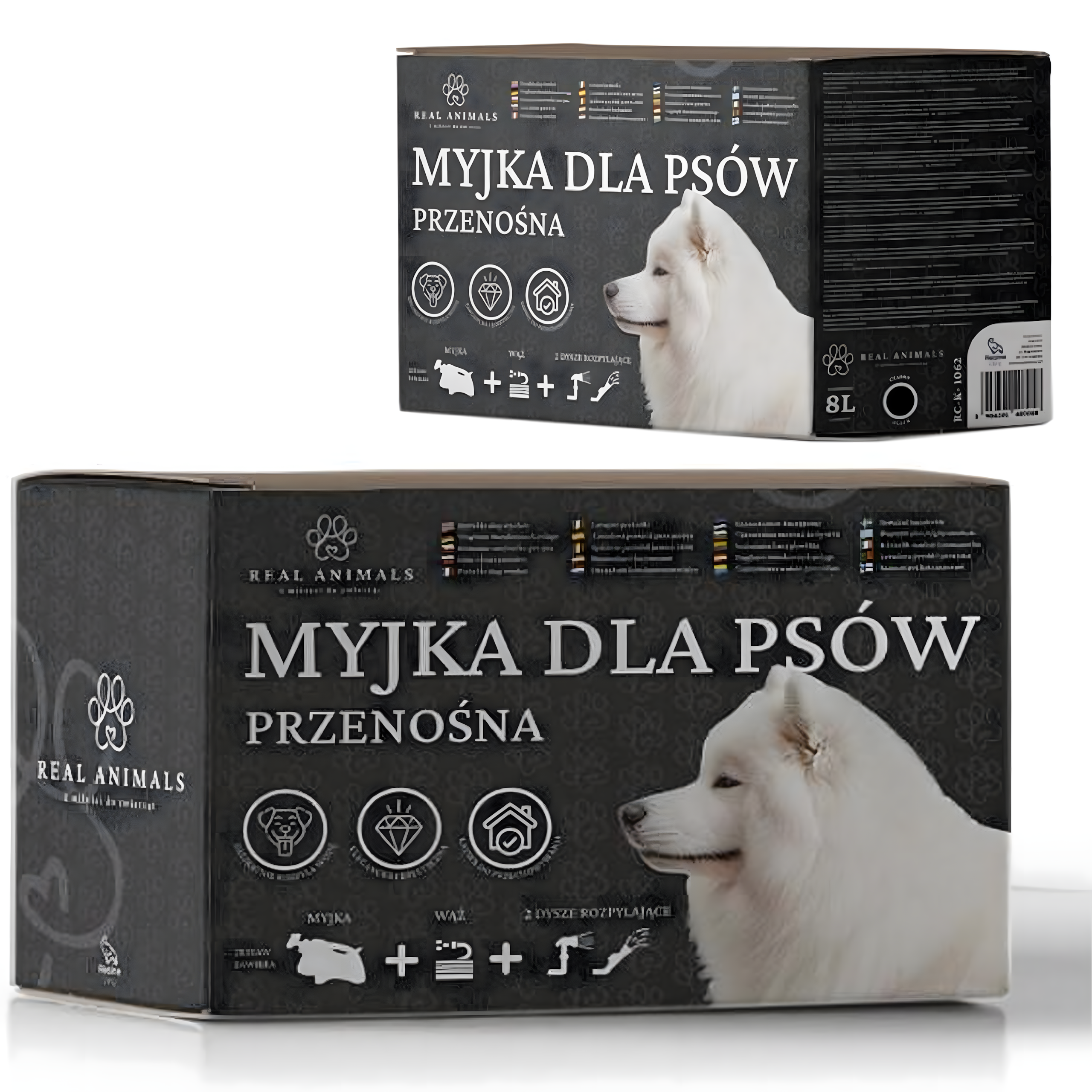 Przenośna Myjka Dla Psa Kota Zwierząt Masażer Szczotka do Kąpieli Ręczna 8L - obrazek 10