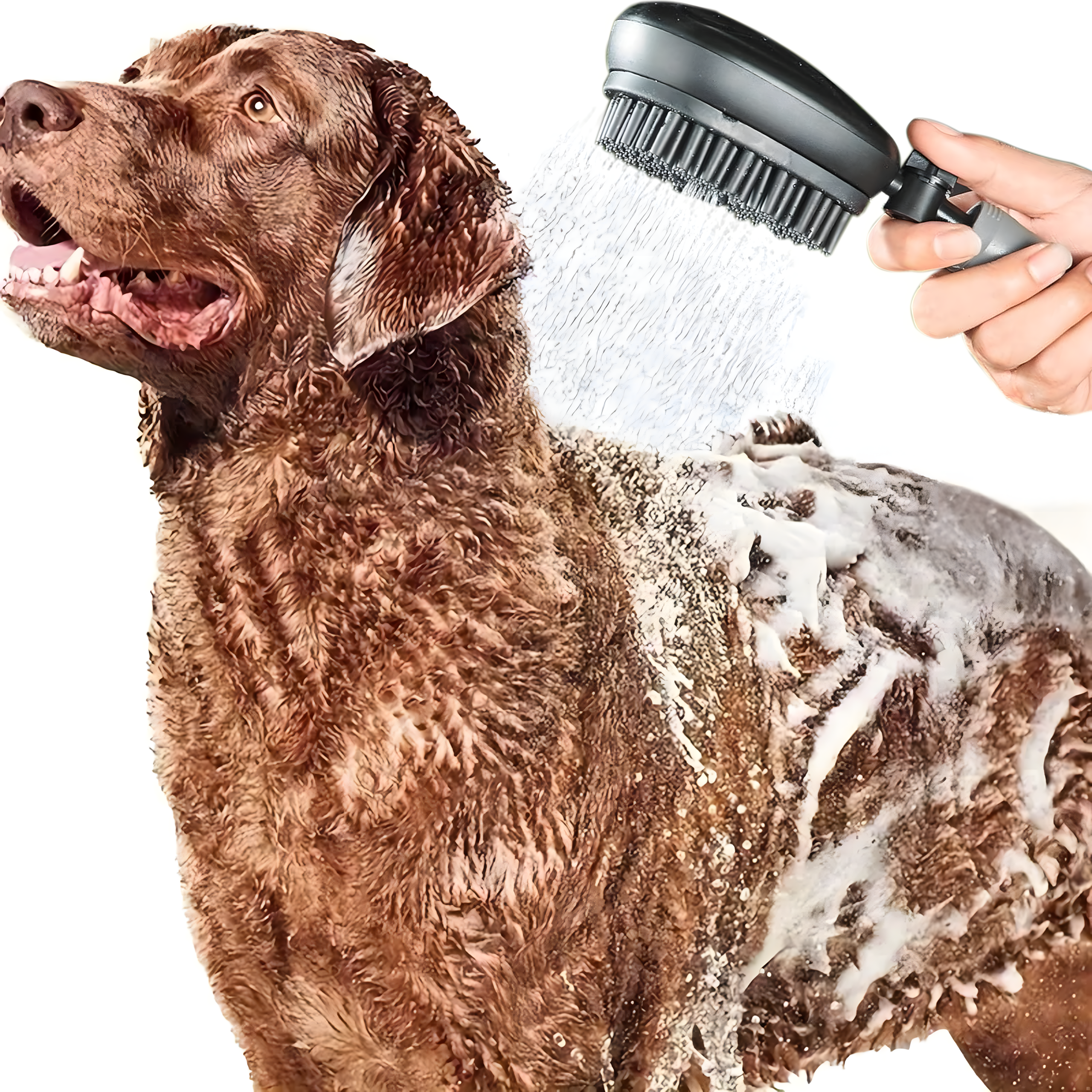 Przenośna Myjka Dla Psa Kota Zwierząt Masażer Szczotka do Kąpieli Ręczna 8L - obrazek 11