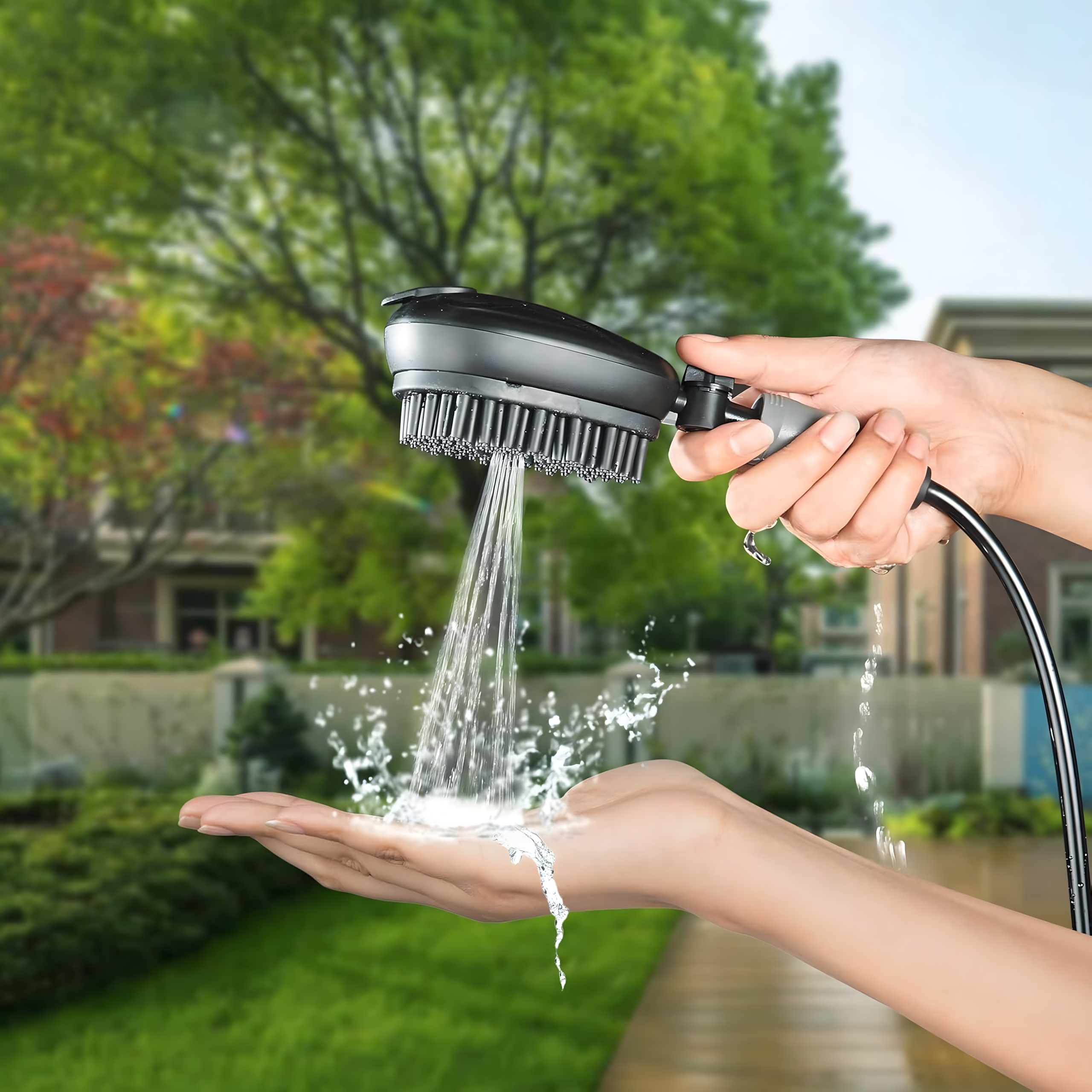 Przenośna Myjka Dla Psa Kota Zwierząt Masażer Szczotka do Kąpieli Ręczna 8L - obrazek 5