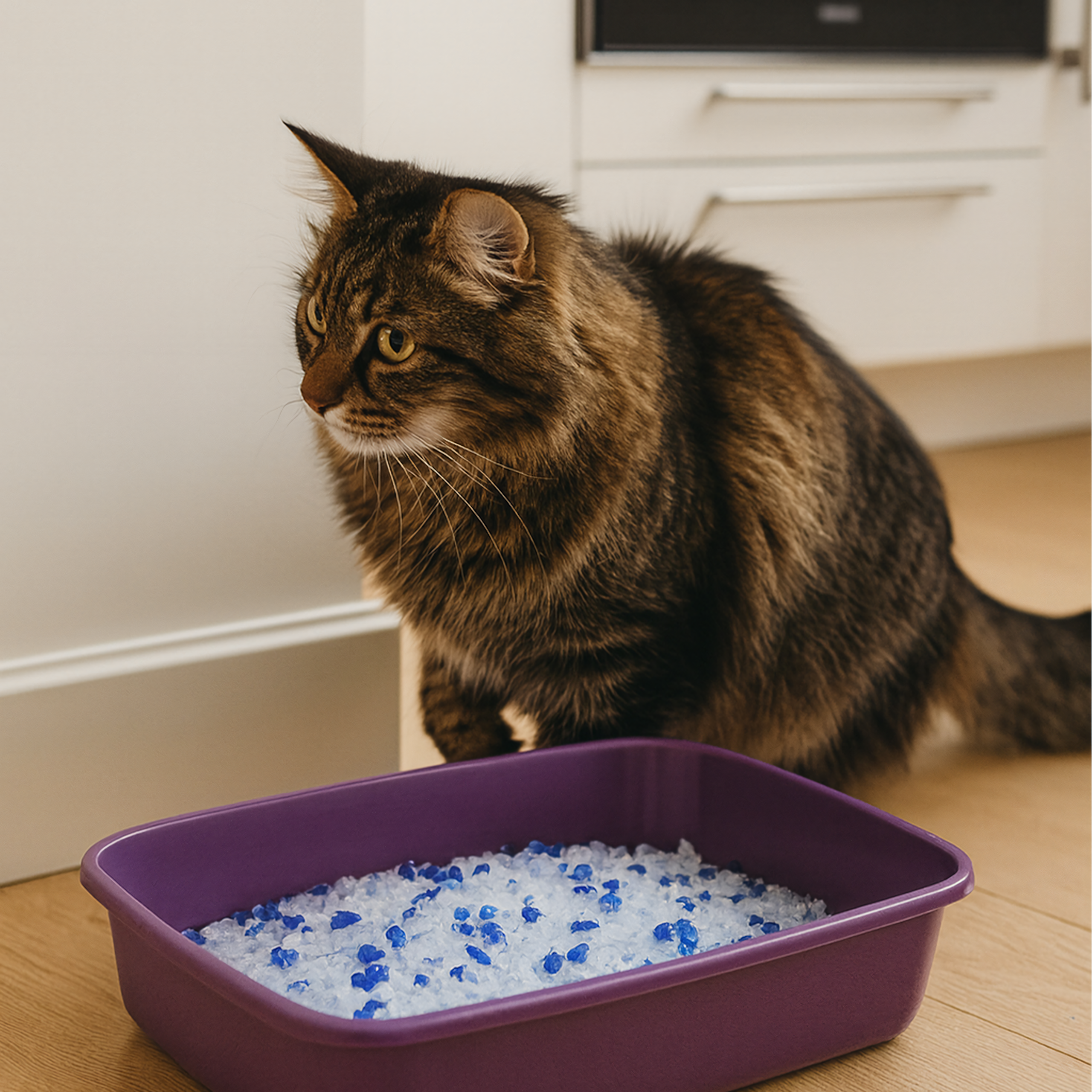 Żwirek Silikonowy dla Kota do Kuwety 1,5 kg Niezbrylający Bezpyłowy Wydajny - obrazek 6