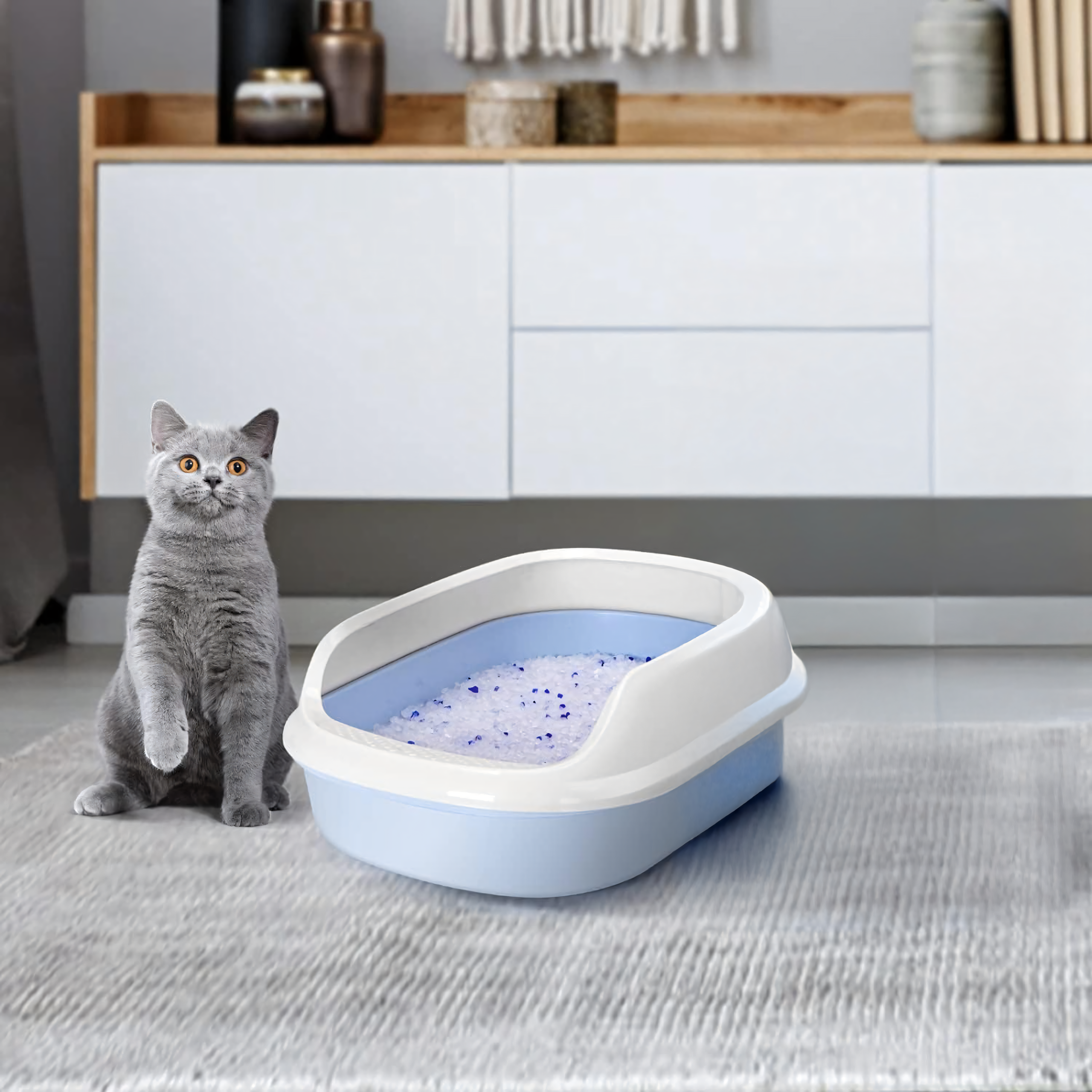 Żwirek Silikonowy dla Kota do Kuwety 1,5 kg Niezbrylający Bezpyłowy Wydajny - obrazek 7