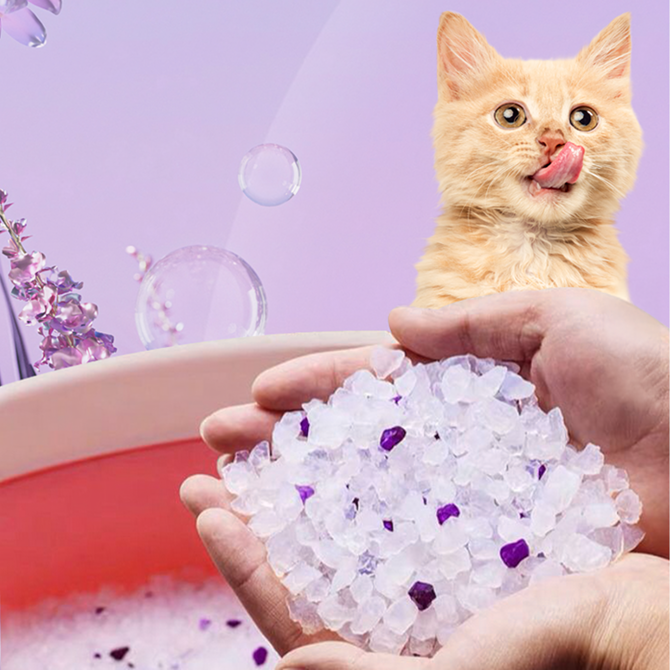 Żwirek Silikonowy dla Kota do Kuwety 1,5 kg Niezbrylający Bezpyłowy Wydajny - obrazek 11