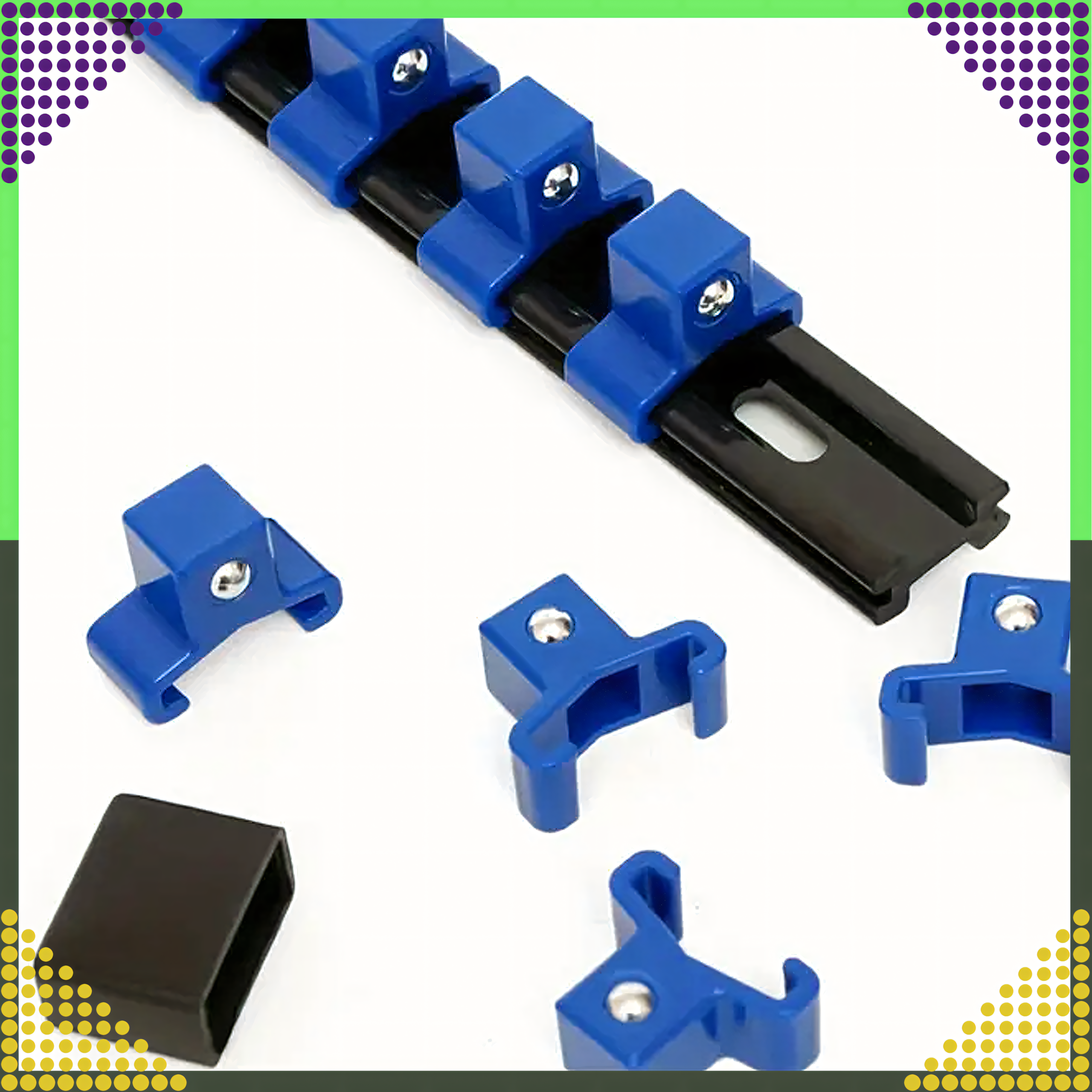 Organizer Szyna Klips Listwa Uchwyt na Nasadki Klucze Nasadowe 1/4 16 ele - obrazek 8