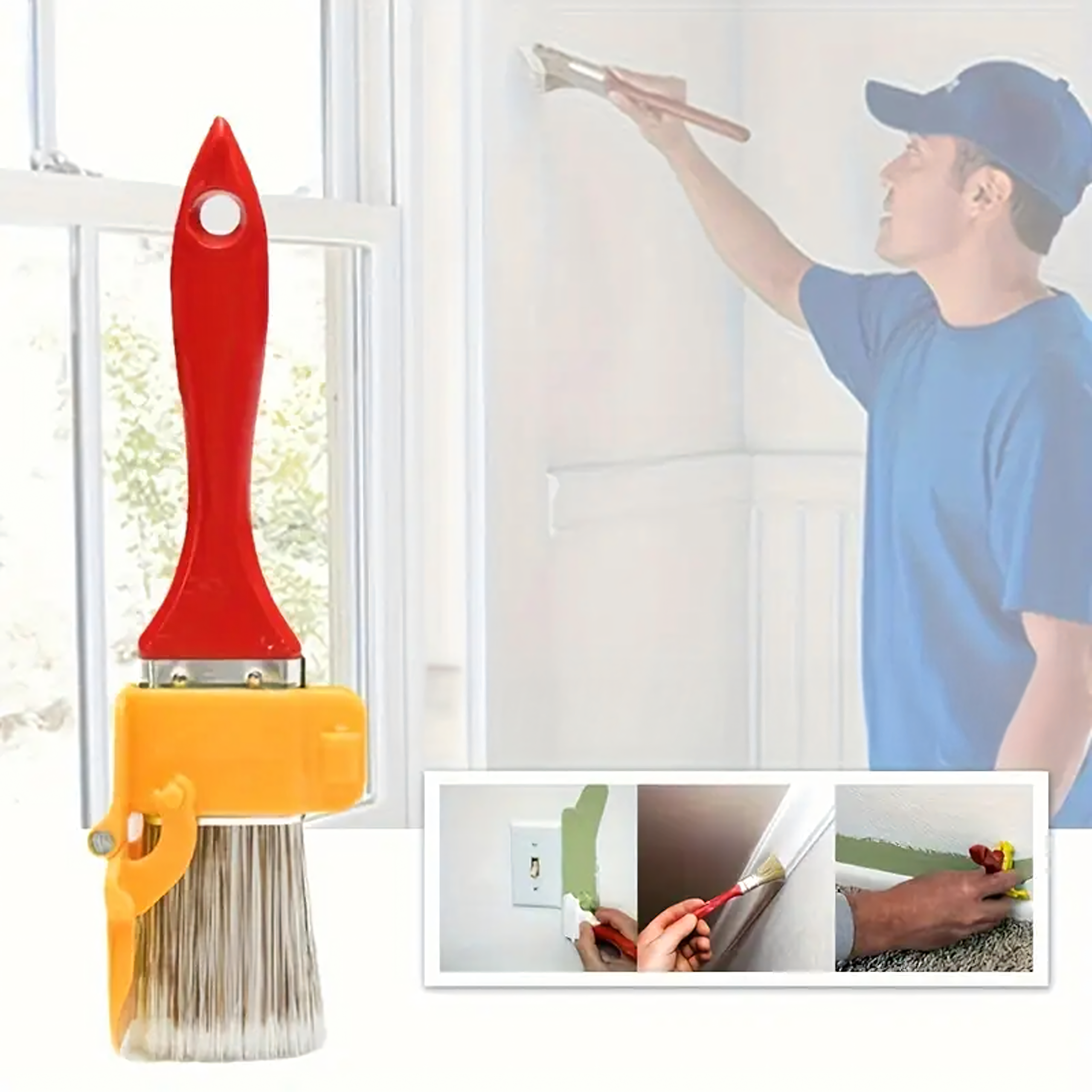 Uchwyt Precyzyjny do Pędzla Malowania Krawędzi Oddzielania Kolorów + Pędzel - obrazek 7