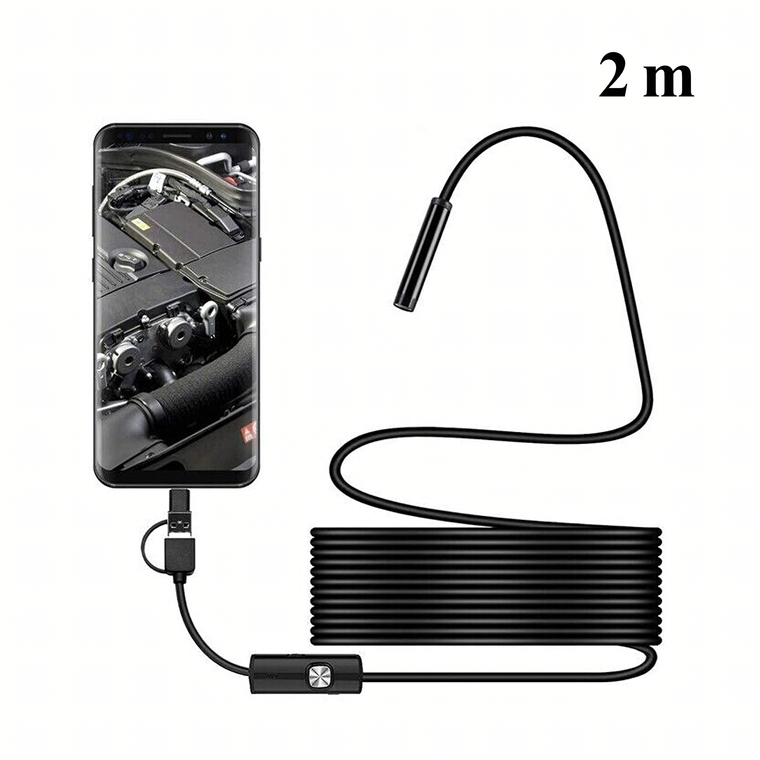 Kamera Endoskopowa Endoskop Inspekcyjna Giętka Led Usb 2m 5,5mm Wodoodporna - obrazek 4