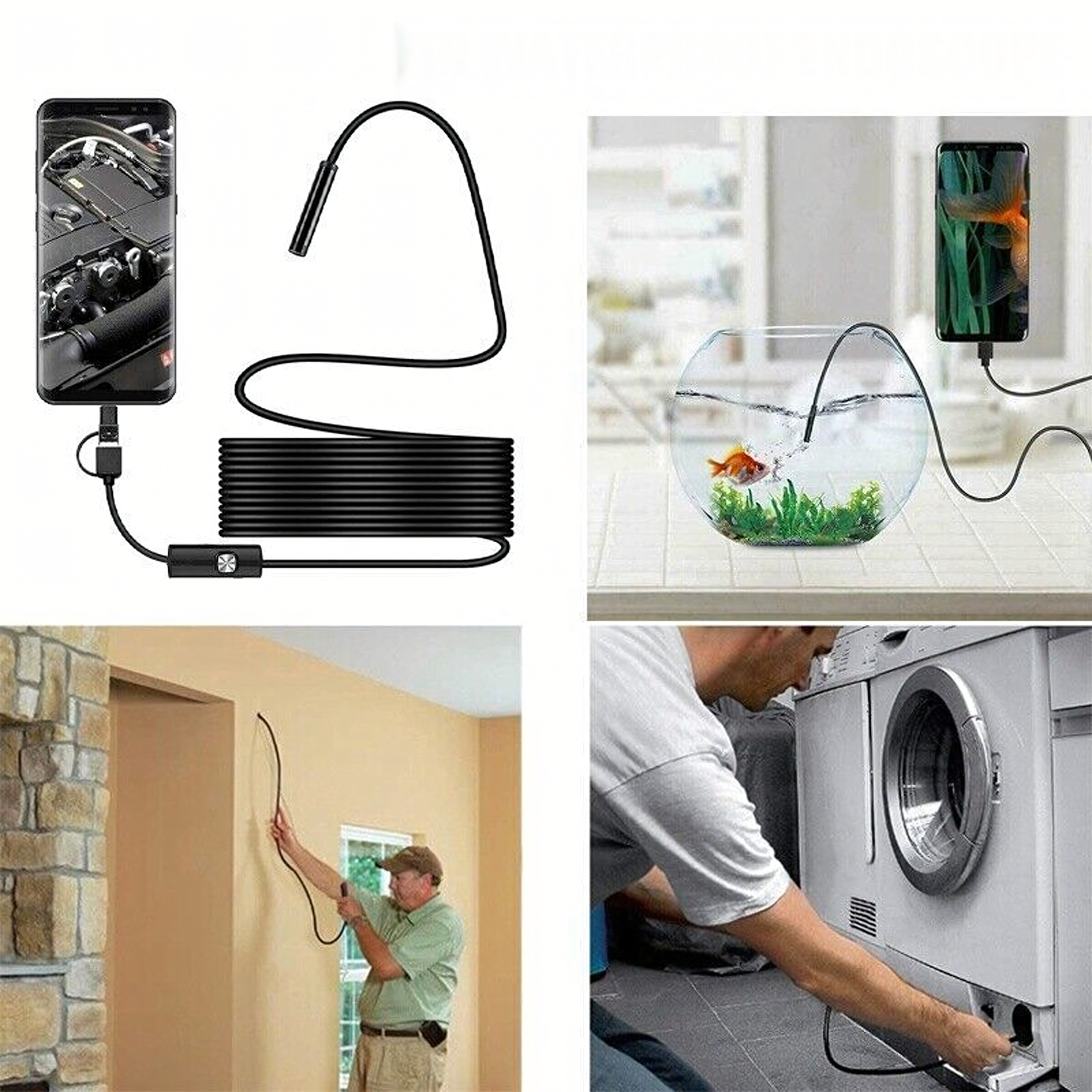 Kamera Endoskopowa Endoskop Inspekcyjna Giętka Led Usb 2m 5,5mm Wodoodporna - obrazek 6