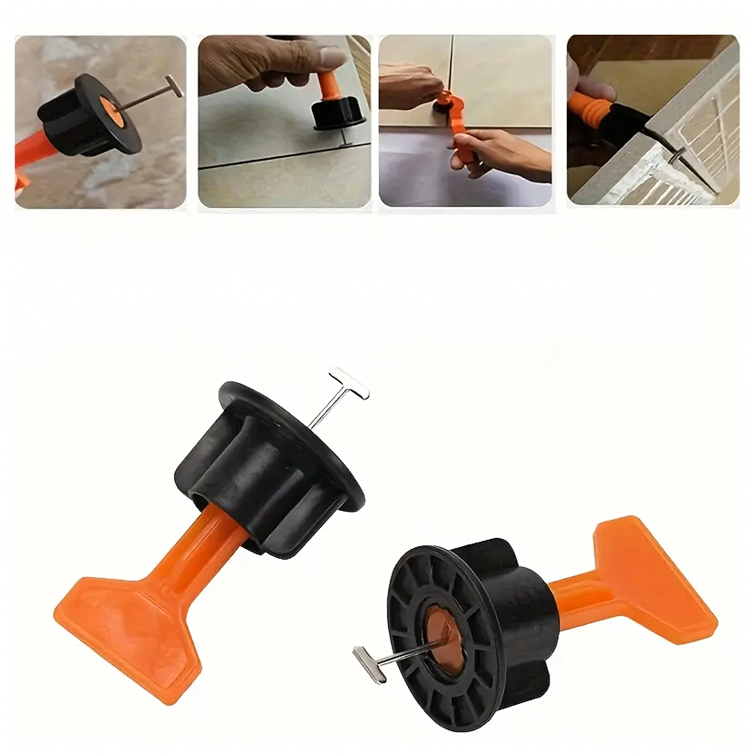 System do Poziomowania Płytek Kliny Klipsy 2 x Uchwyt 100 szt Klinów - obrazek 4