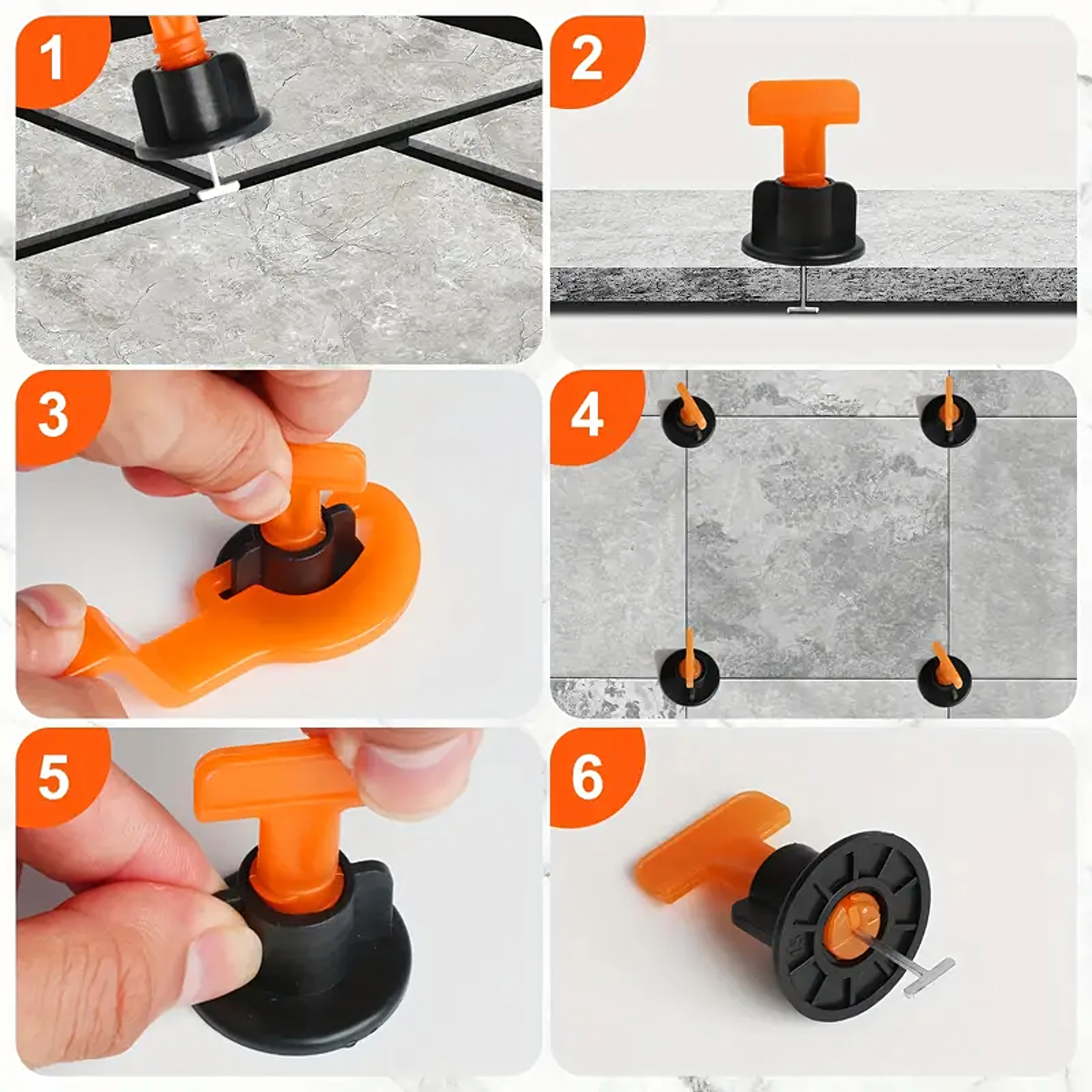 System do Poziomowania Płytek Kliny Klipsy 2 x Uchwyt 100 szt Klinów - obrazek 8