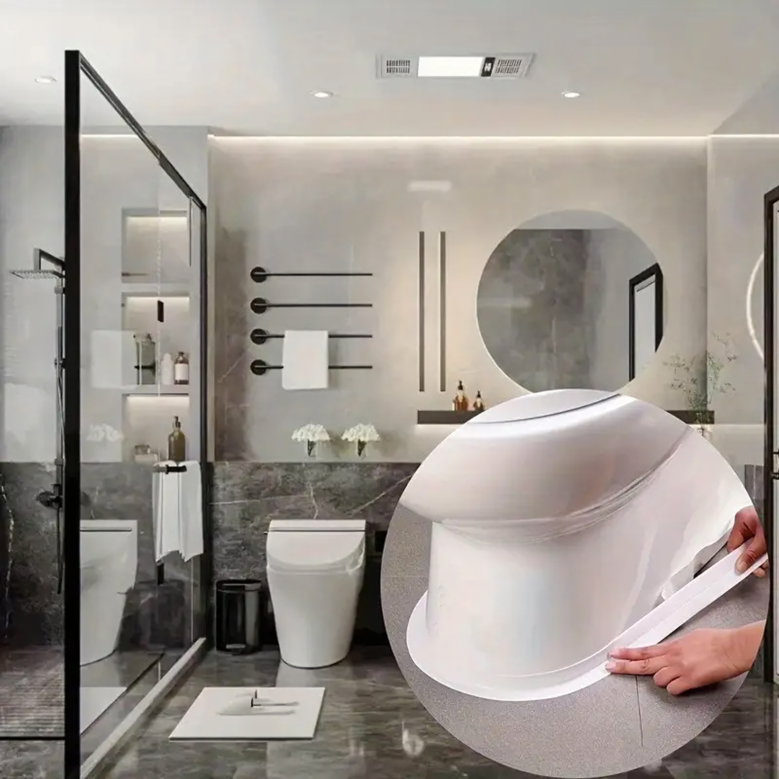 Taśma Wodoszczelna Uszczelniająca do Kuchni Łazienki Wanny 3,8 cm x 5 m - obrazek 9