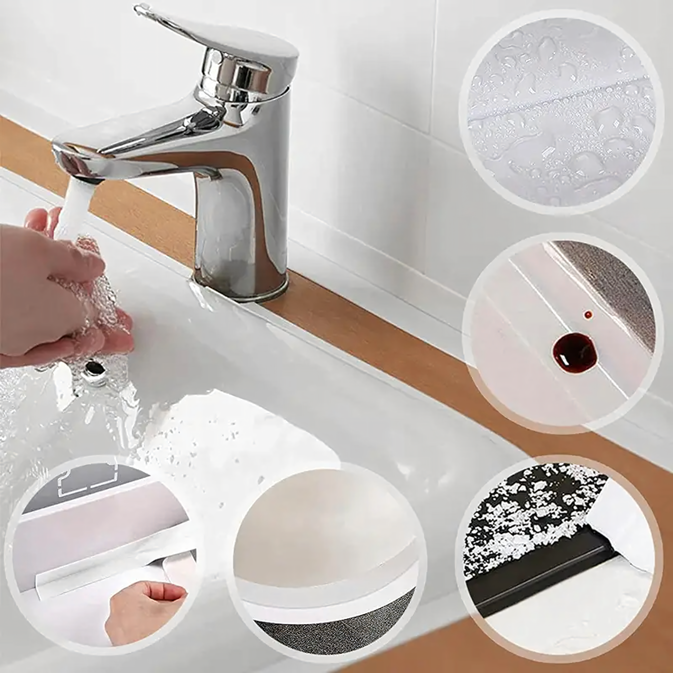 Taśma Wodoszczelna Uszczelniająca do Kuchni Łazienki Wanny 3,8 cm x 5 m - obrazek 4