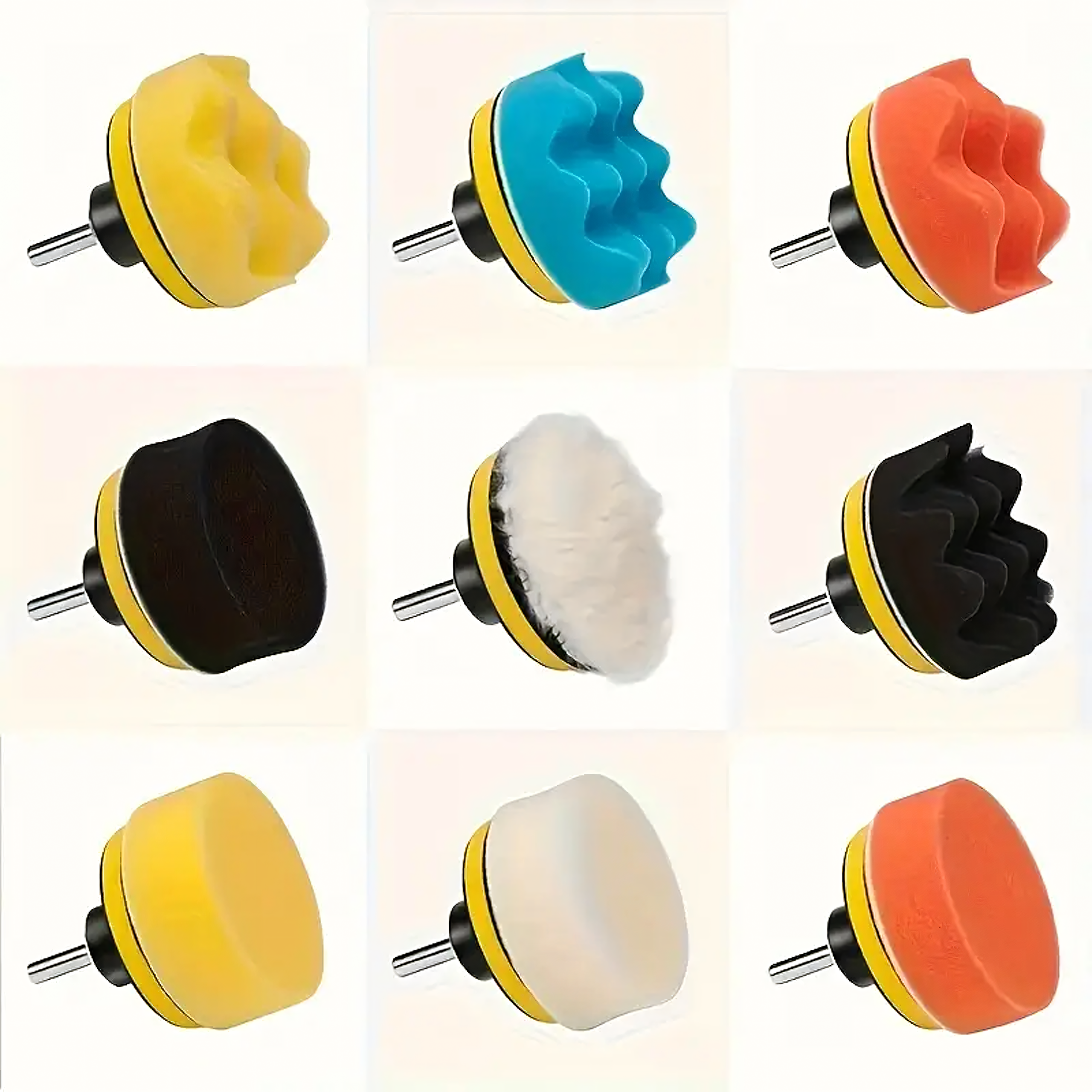 Zestaw Gąbek Padów Polerskich Pady na Wiertarkę Polerkę do Polerowania - obrazek 10