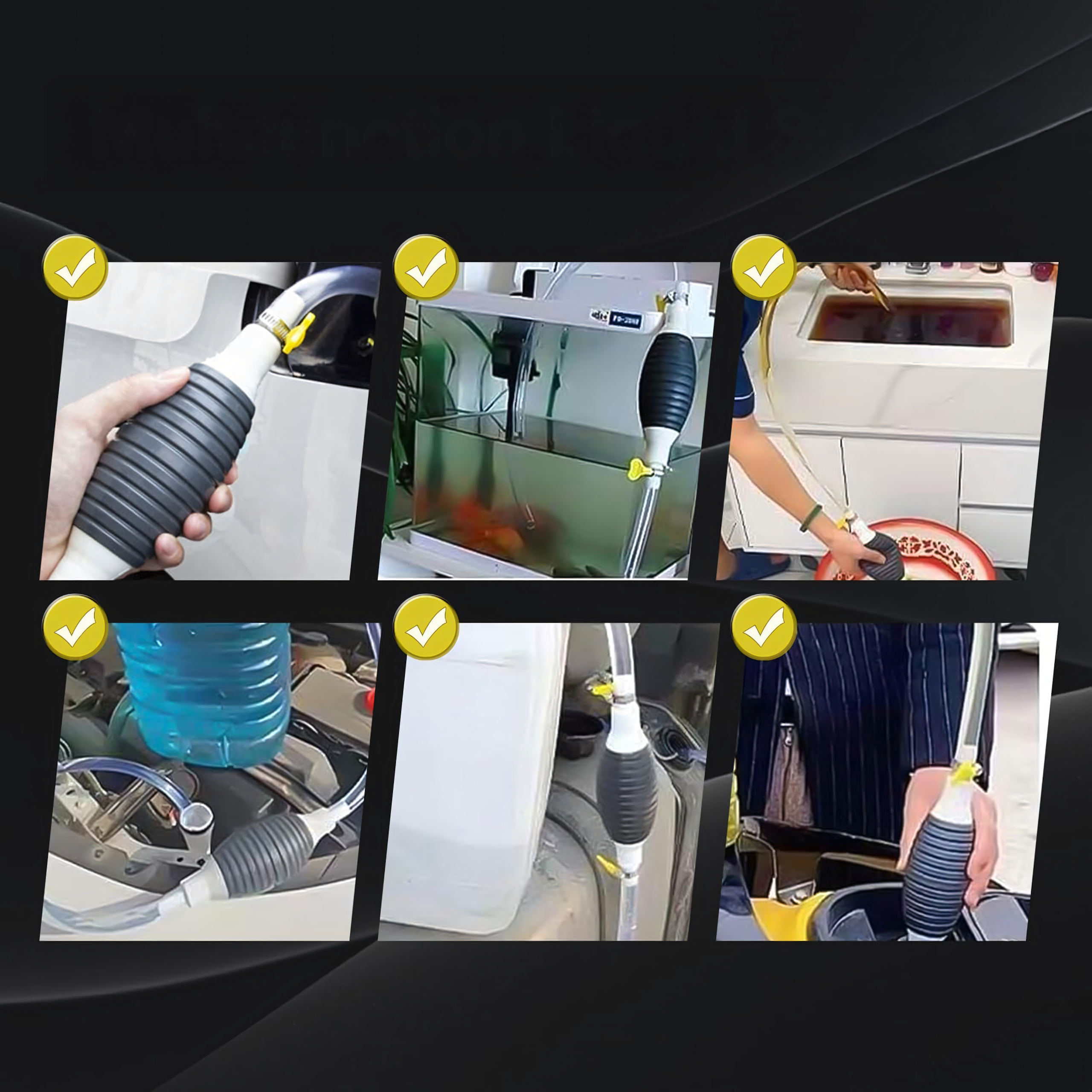 Pompka Gruszka Ręczna do Spuszczania Paliwa Oleju Ropy Płynów Pompa + Wąż - obrazek 3