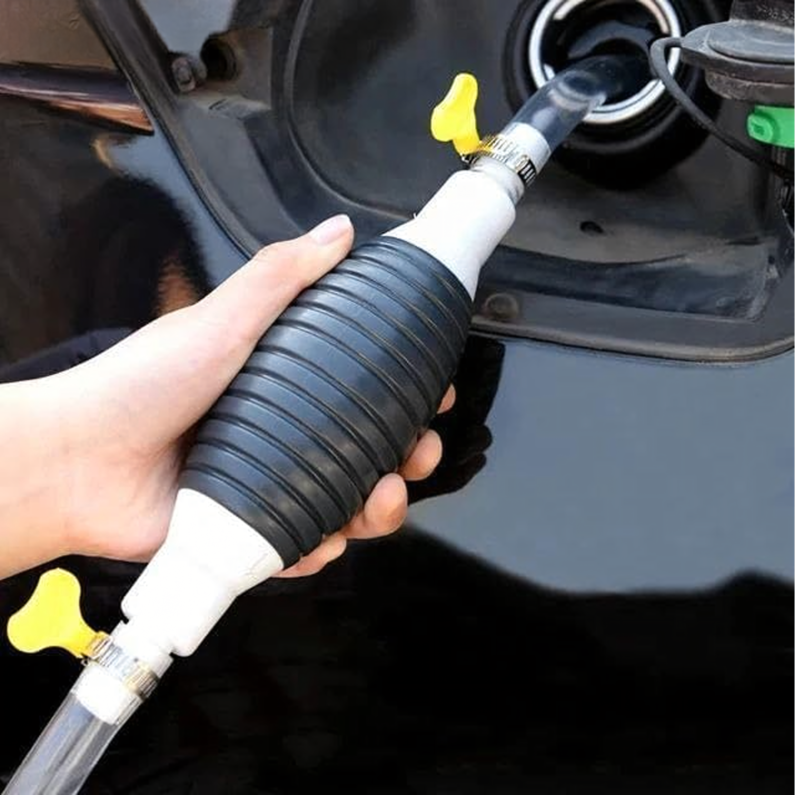 Pompka Gruszka Ręczna do Spuszczania Paliwa Oleju Ropy Płynów Pompa + Wąż - obrazek 5