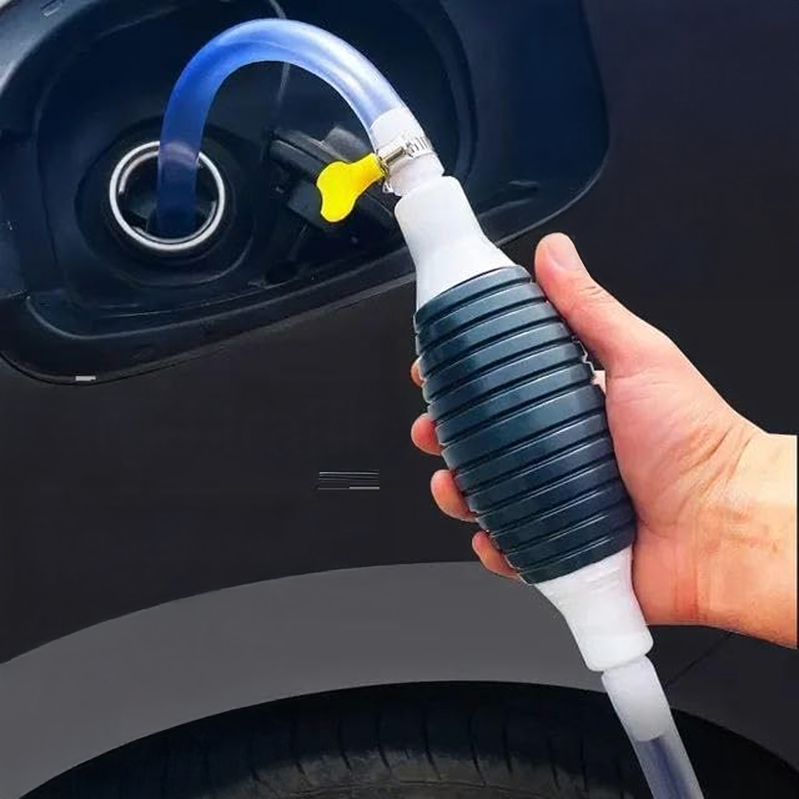 Pompka Gruszka Ręczna do Spuszczania Paliwa Oleju Ropy Płynów Pompa + Wąż - obrazek 6