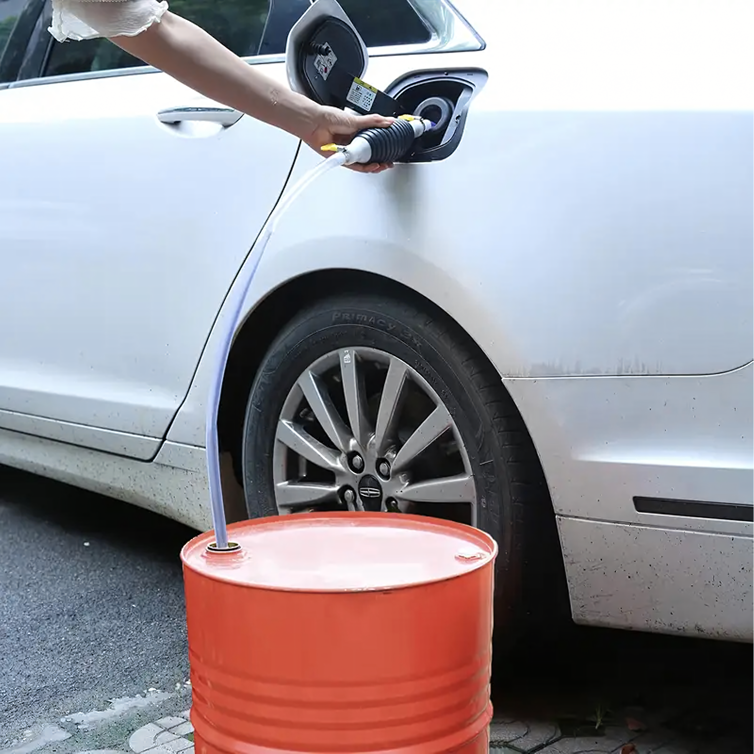 Pompka Gruszka Ręczna do Spuszczania Paliwa Oleju Ropy Płynów Pompa + Wąż - obrazek 8