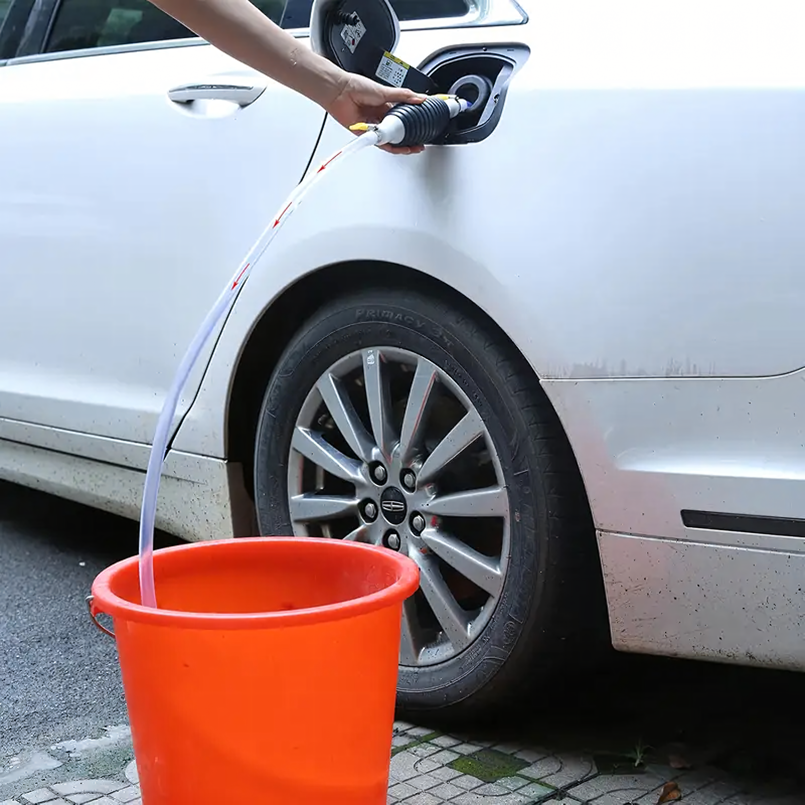 Pompka Gruszka Ręczna do Spuszczania Paliwa Oleju Ropy Płynów Pompa + Wąż - obrazek 9