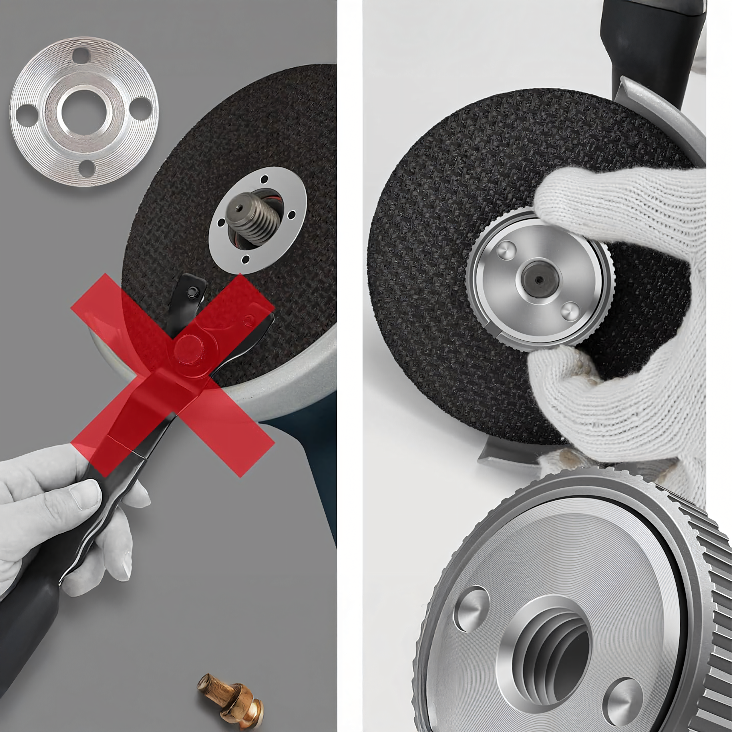 Nakrętka M14 do Szlifierki Kątowej Samozaciskowa Szybkomocująca Szlifierkę - obrazek 4