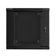 Szafa instalacyjna rack wisząca dwusekcyjna 19″ 12U 600×600 czarna Lanberg (flat pack)