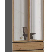 Szafa SS-90 LUSTRO 90x50xH180 antracyt/artisan