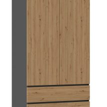 Szafa SS-90 90x50xH180 antracyt/artisan