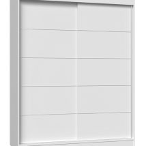 Szafa z drzwiami przesuwnymi i ozdobnymi szprosami IGA 160x61xH200 biel