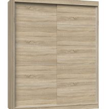 Szafa z drzwiami przesuwnymi i ozdobnymi szprosami IGA 160x61xH200 sonoma