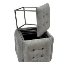 Puf-transformator 5w1 – 5 taboretów w 1 pufie szary velvet