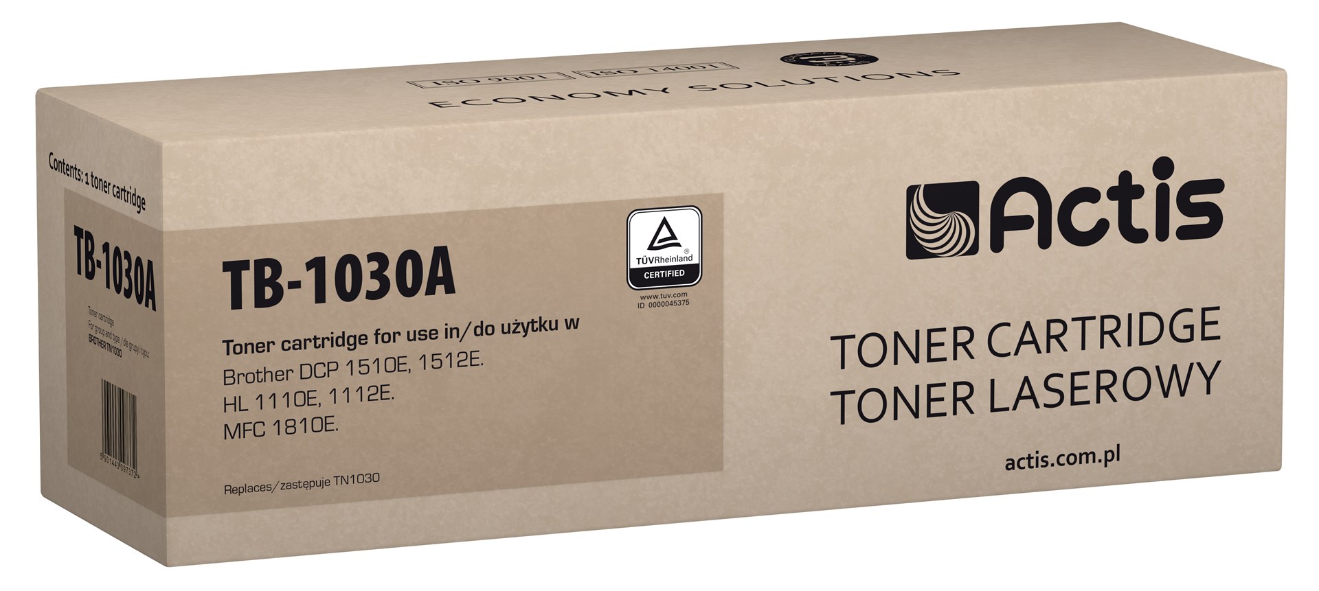 Actis TB-1030A Toner (zamiennik Brother TN-1030; TN1030; Standard; 1000 stron; czarny)