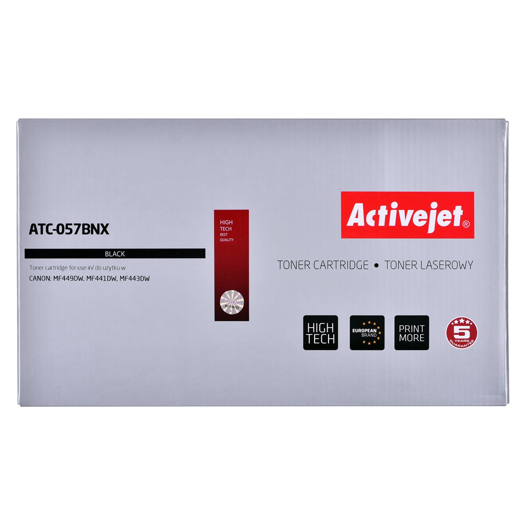 Activejet ATC-057BNX Toner (zamiennik Canon CRG-057HBK; CRG057H; Supreme; 10000 stron; czarny) z CHIP - obrazek 3