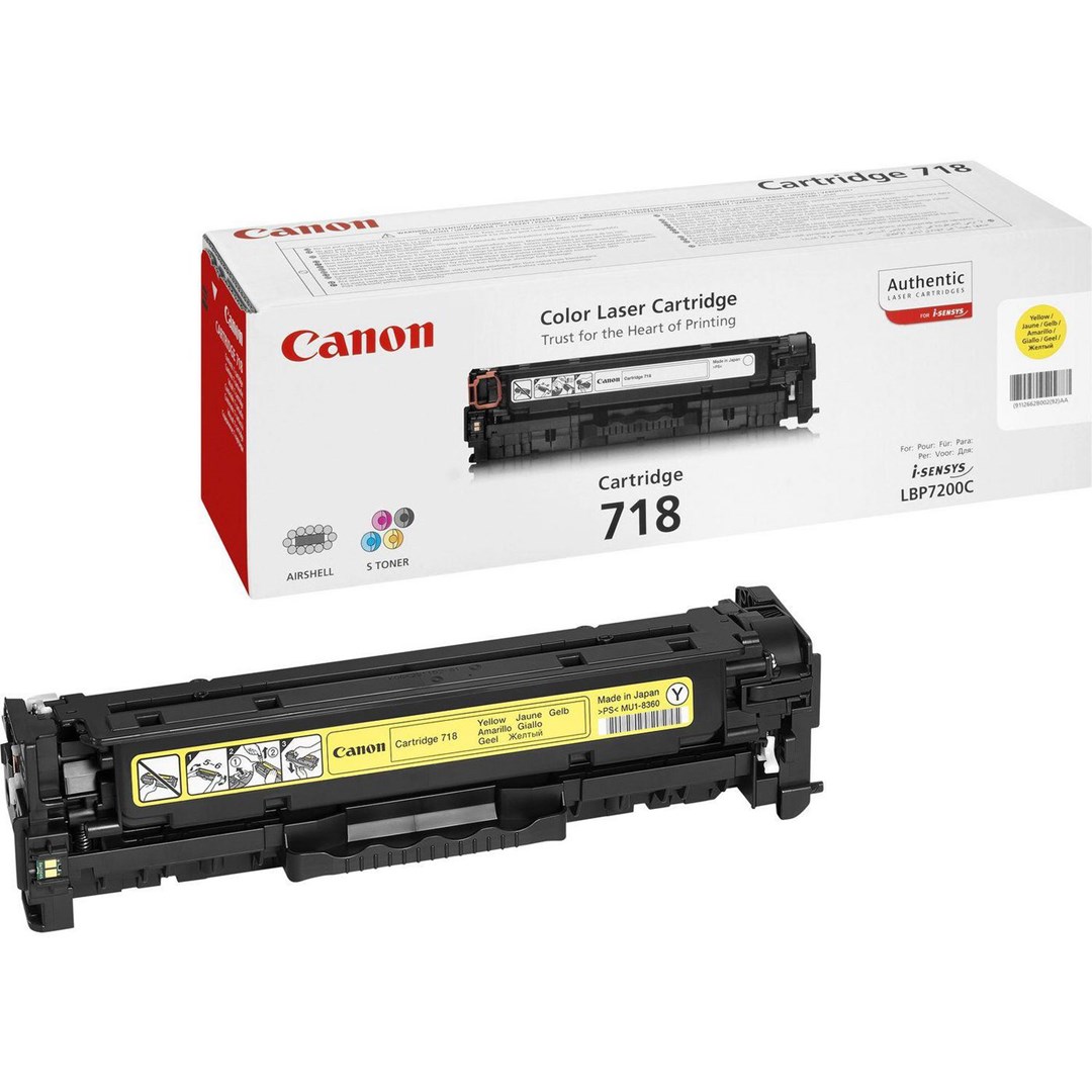 Canon CRG-718 Y kaseta z tonerem 1 szt. Oryginalny Żółty - obrazek 3