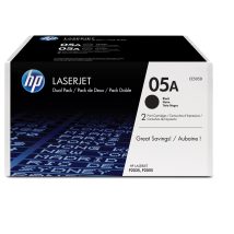 HP Zestaw dwóch oryginalnych wkładów z czarnym tonerem 05A LaserJet
