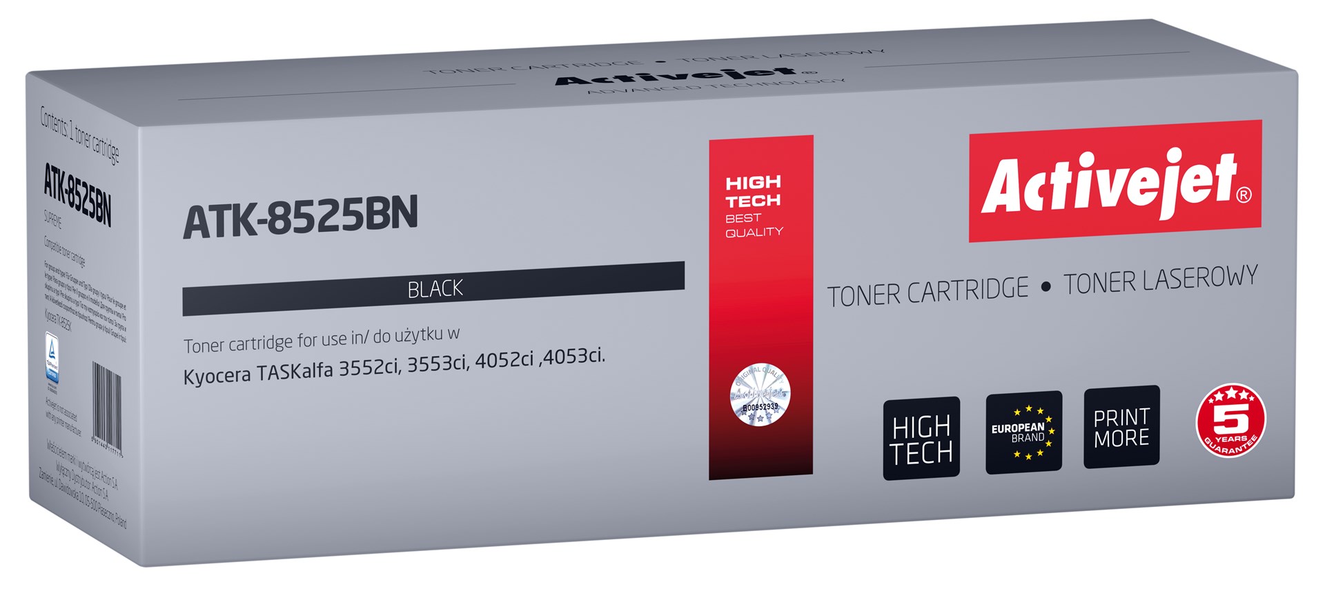 Activejet ATK-8525BN Toner (zamiennik Kyocera TK-8525K; Supreme; 30000 stron; czarny)