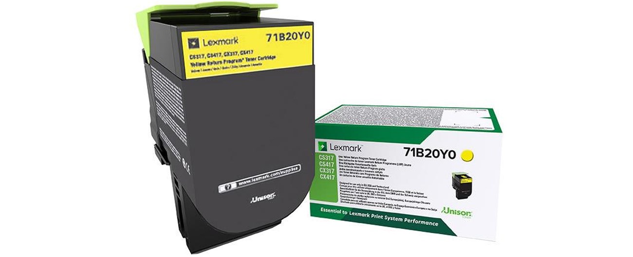 Lexmark 71B20Y0 kaseta z tonerem 1 szt. Oryginalny Żółty - obrazek 4