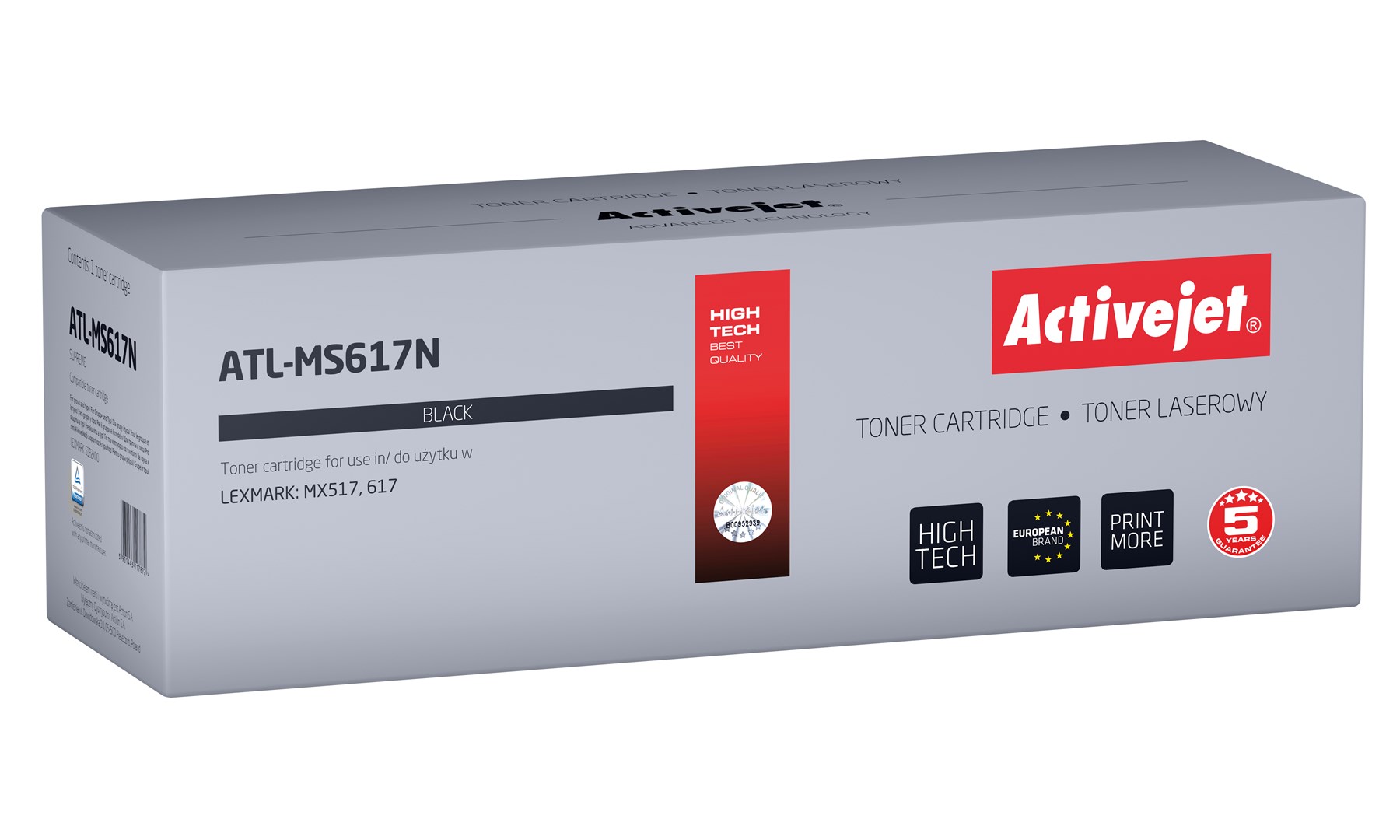 Activejet ATL-MS617N Toner (zamiennik Lexmark 51B2X00; Supreme; 20000 stron; czarny)