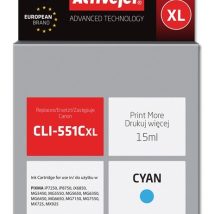Activejet ACC-551CN Tusz (zamiennik Canon CLI-551C; Supreme; 15 ml; niebieski)