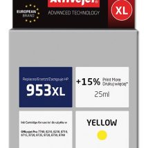 Activejet AH-953YRX Tusz (zamiennik HP 953XL F6U18AE; Premium; 25 ml; żółty)