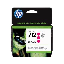 HP Zestaw 3 purpurowych wkładów atramentowych 712 DesignJet 29 ml