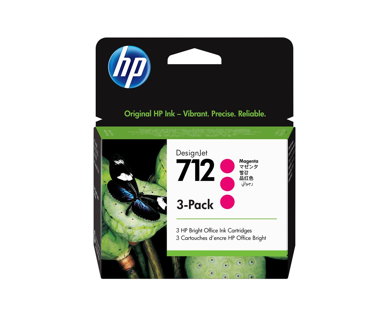 HP Zestaw 3 purpurowych wkładów atramentowych 712 DesignJet 29 ml