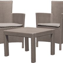 Allibert Rosario zestaw mebli ogrodowych Cappuccino
