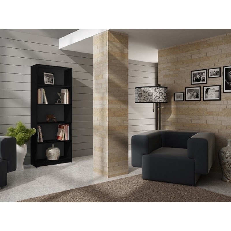 REGAŁ NA KSIĄŻKI 60 CM CZARNY - obrazek 4