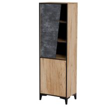 Regał 2D OVO 50x38xH182,5 dąb/beton