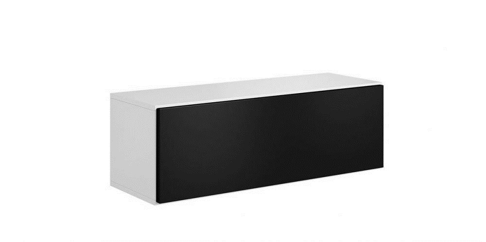 Regał ROCO RO1 112/37/39 biały/ biały/ czarny - obrazek 3