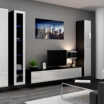 Witryna VIGO pełna’180′ 180/40/30 czarny/biały poł